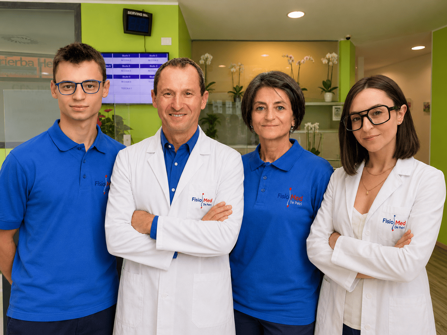 Famiglia che consulta un documento medico