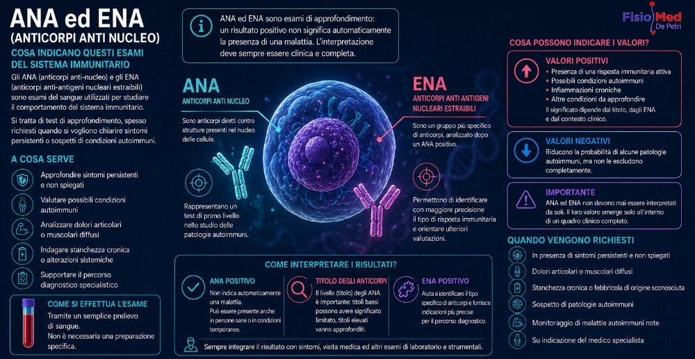 ANA (anticorpi anti-nucleo) - ENA (anticorpi anti-antigeni nucleari estraibili)