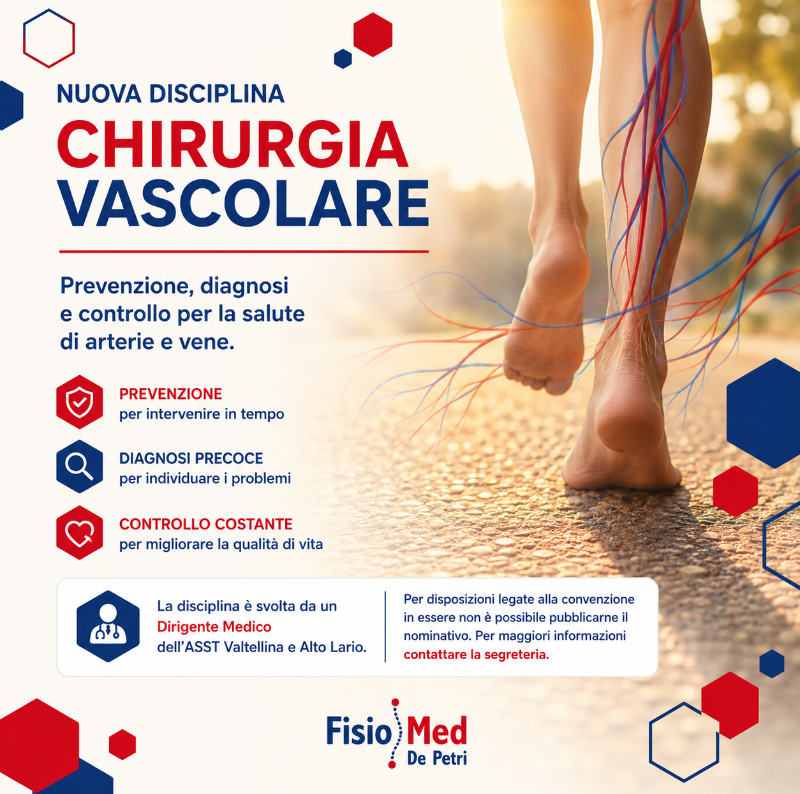 🩺 Nuova specialistica presso FisioMed De Petri: Chirurgia Vascolare